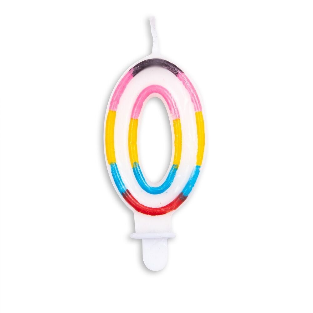 Bougie à gâteau multicolore n°0