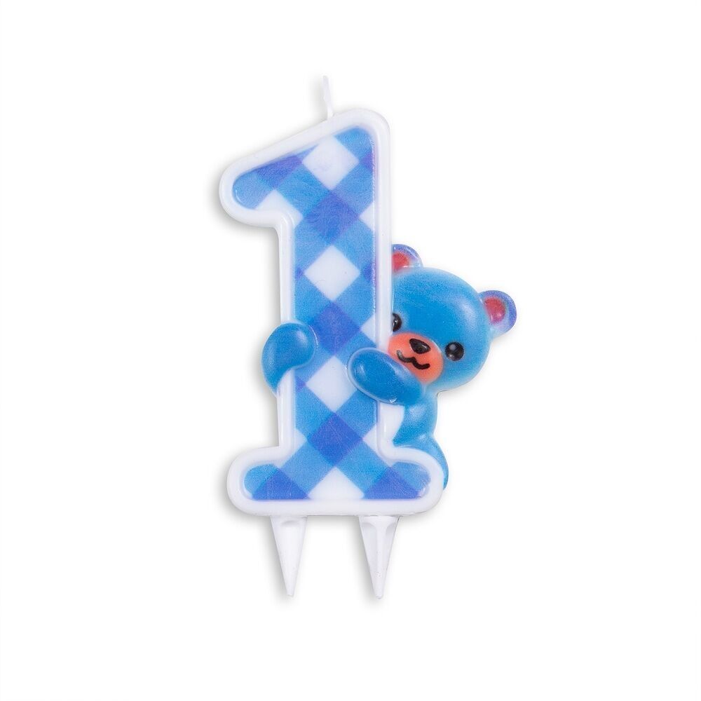 1er. Bougie gâteau géante Garçon