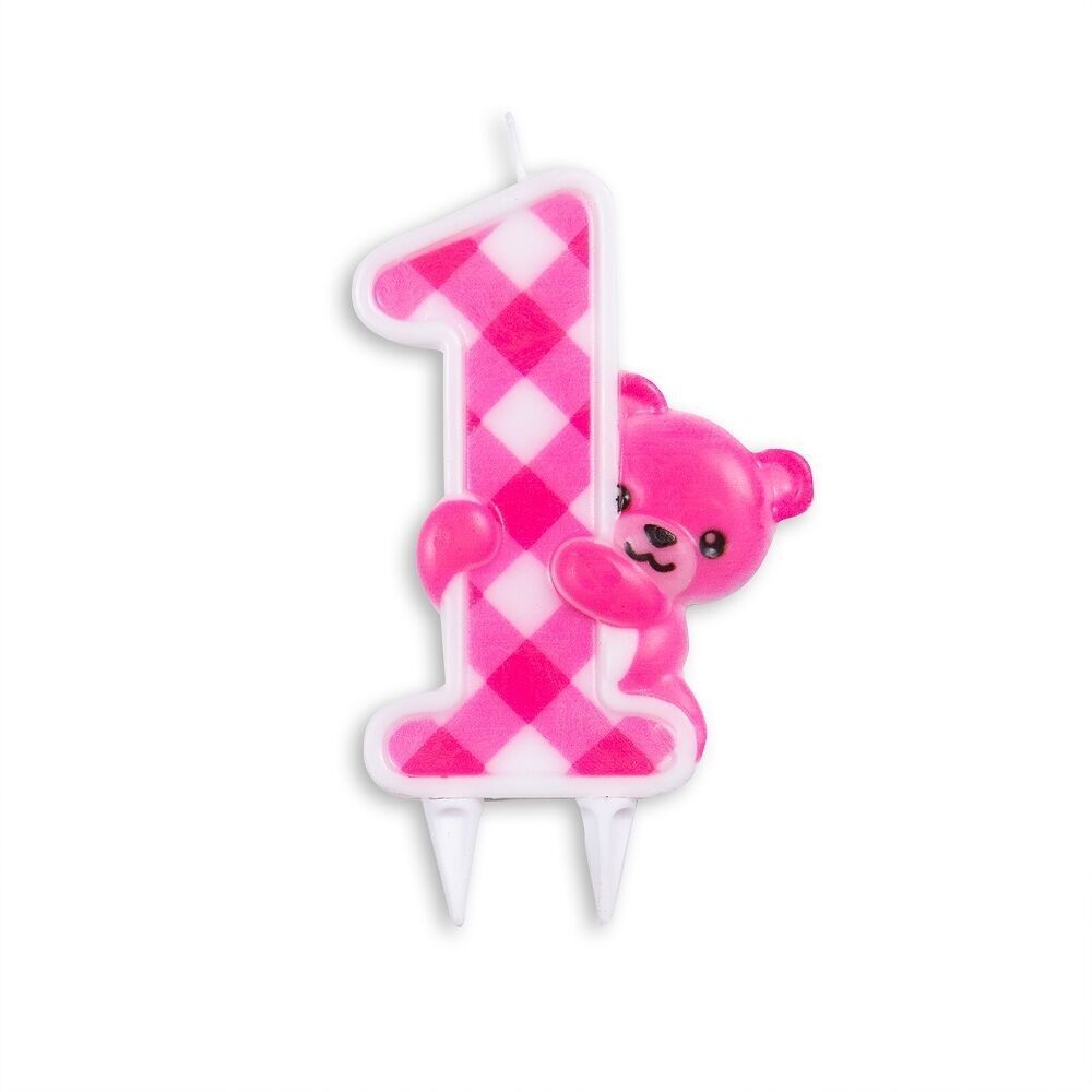 1er. Bougie gâteau géante Fille