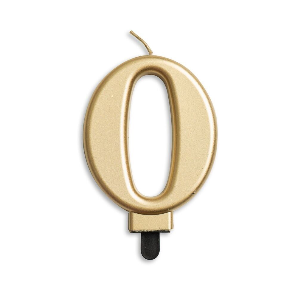 Bougie à gâteau métallisée or nr.0