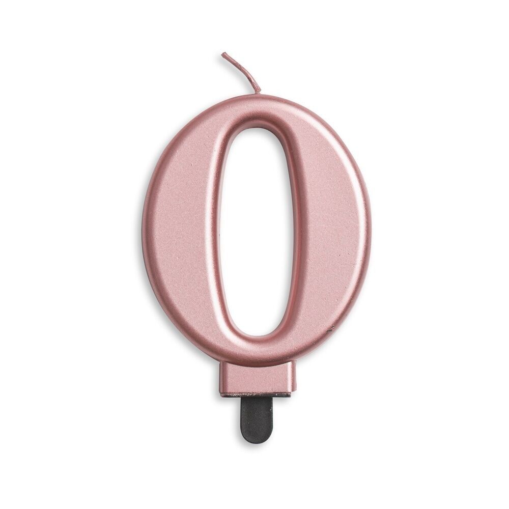 Tortenkerze Metallic Roségold Nr.0