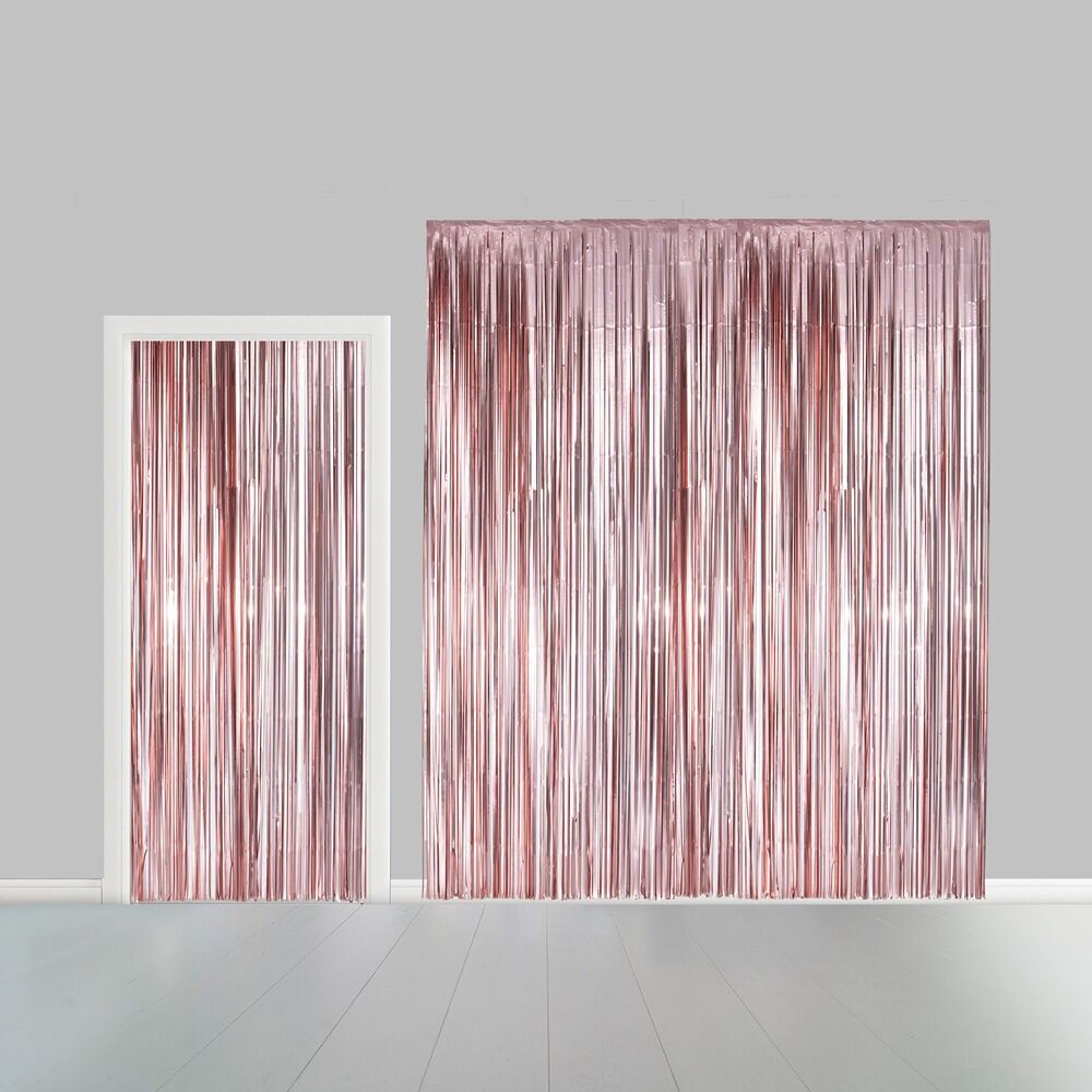 Cortina de fiesta 100x240cm oro rosa