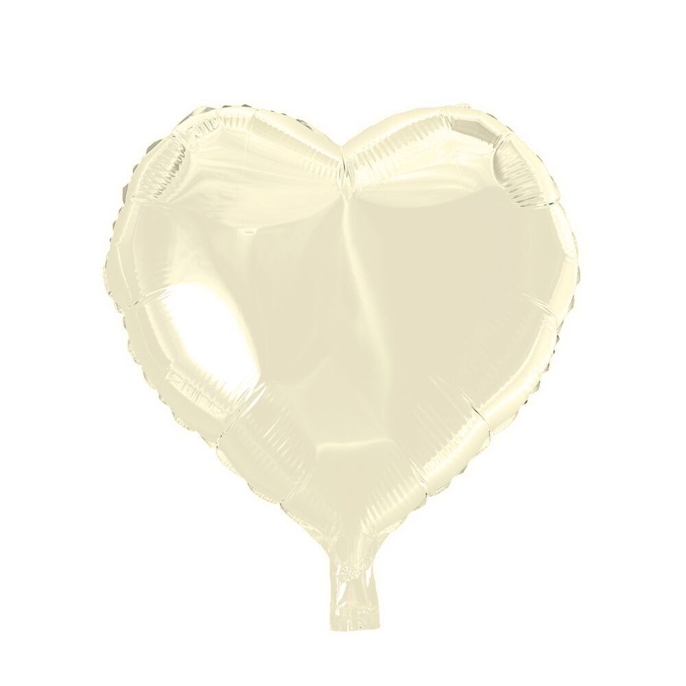 Foilballoon Hearthape 18 '' marfil Empaque individual