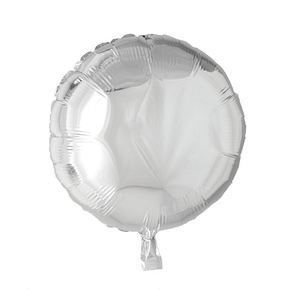 Foilballoon redondo 18 '' plateado empaque individual