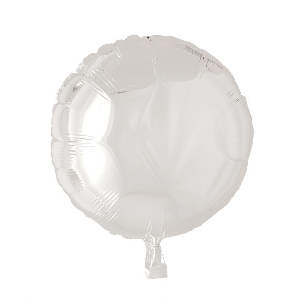 Foilballoon redondo 18 '' blanco empaque individual