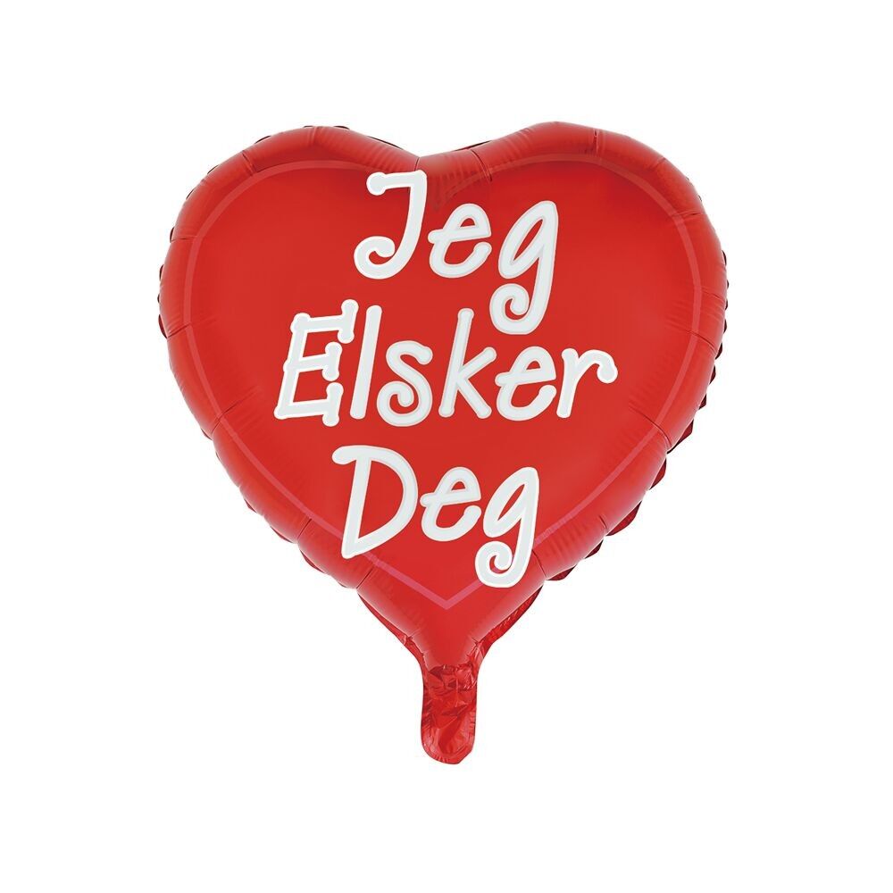 Folienballon Herzform 18'' jeg elsker deg