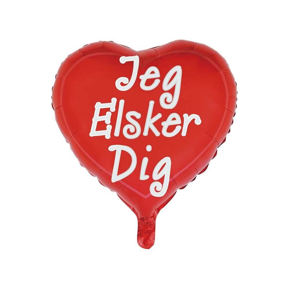 Folienballon Herzform 18'' jeg elsker dig