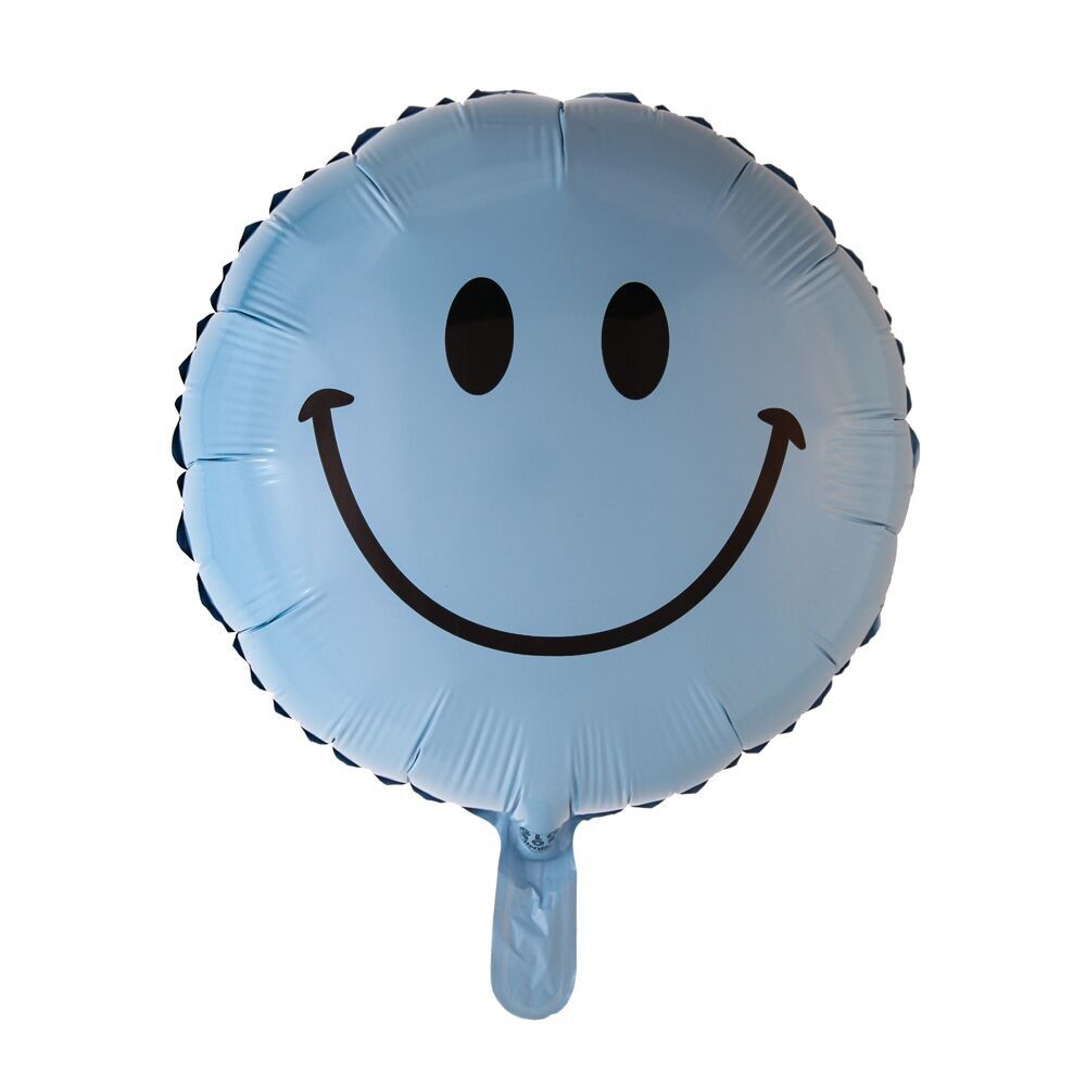Folienballon 18'' smile babyblau