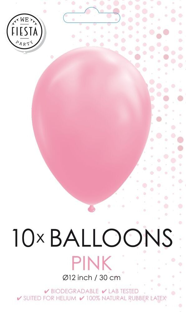 10 Luftballons 12" rosa