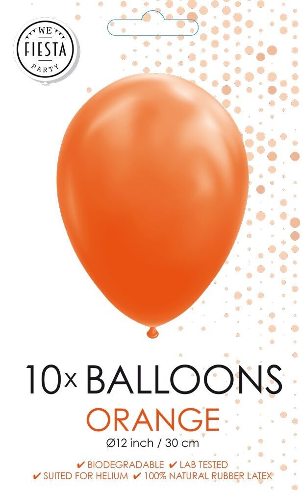 10 Ballons 12" orange