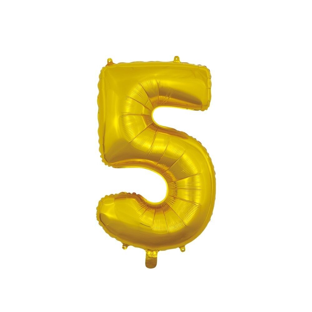 Folienballon 26" Nr. 5 gold