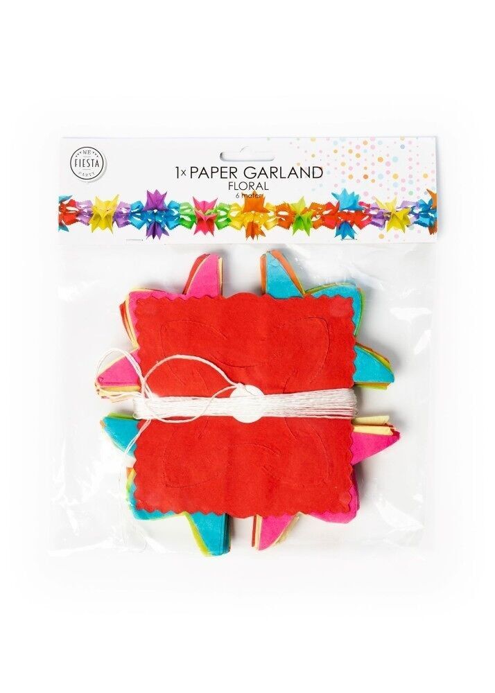 Guirnalda de papel floral 6m