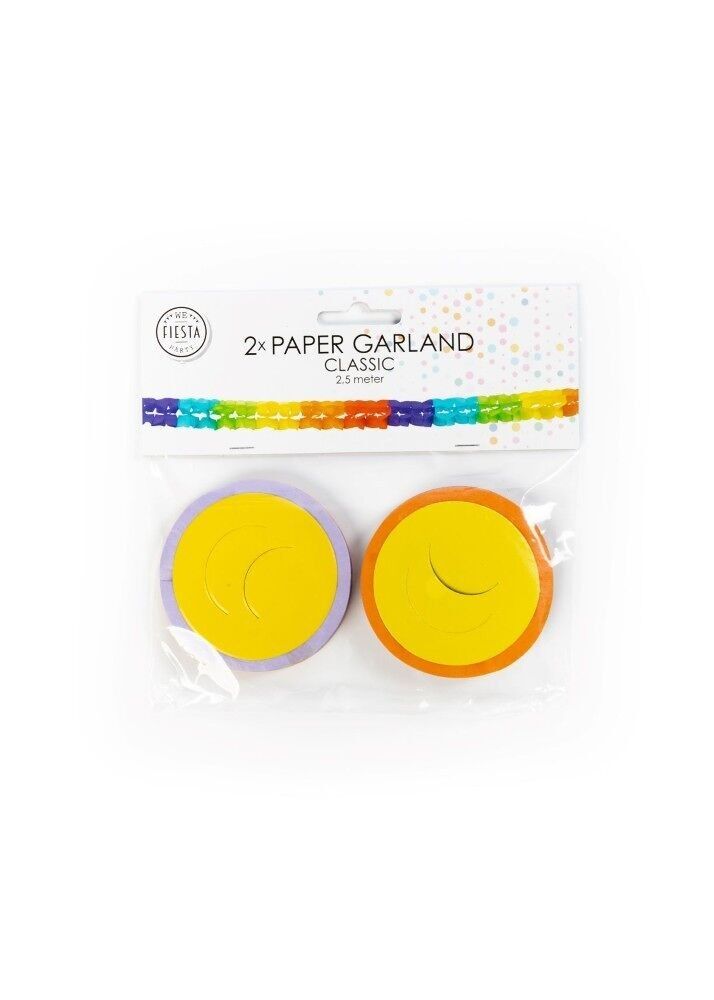 2 Guirnaldas de Papel Clásicas 2,5m