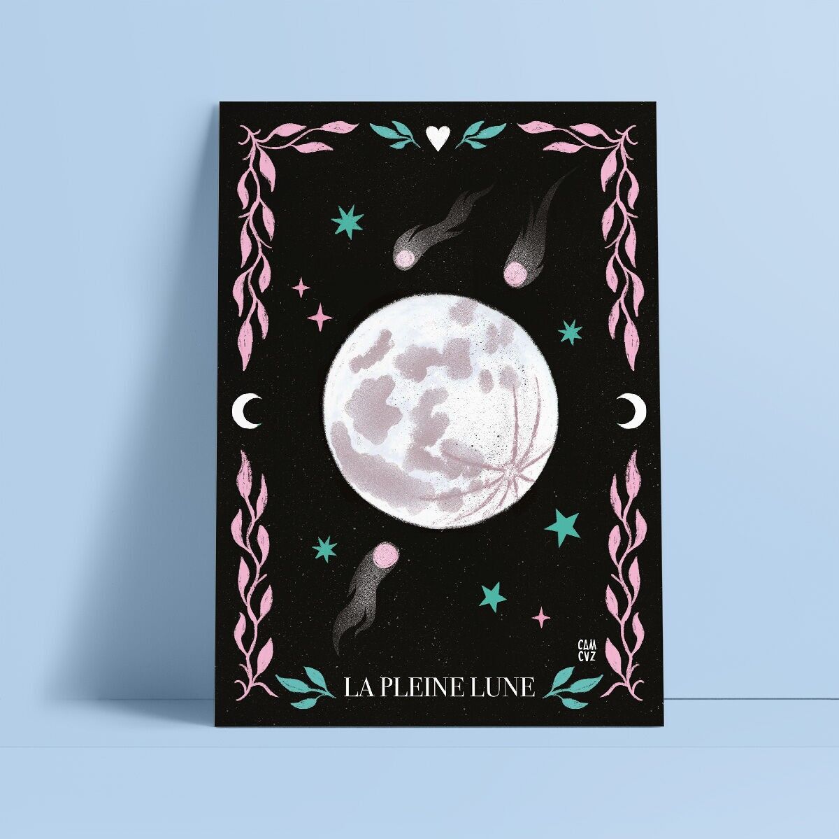 Pleine lune | illustration ésotérisme magie étoiles mystique