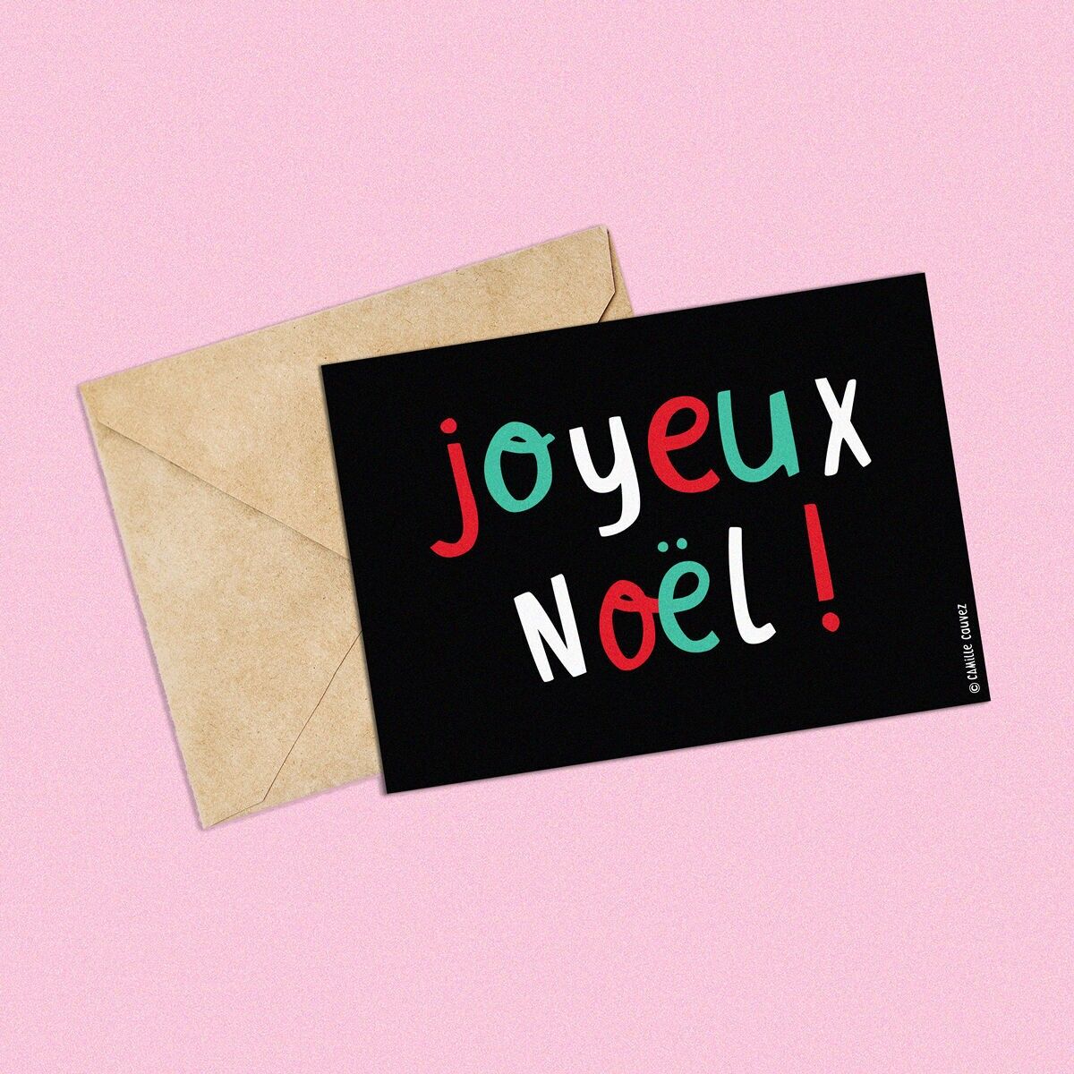 Buon Natale - lettering | intramontabile biglietto di auguri natalizio