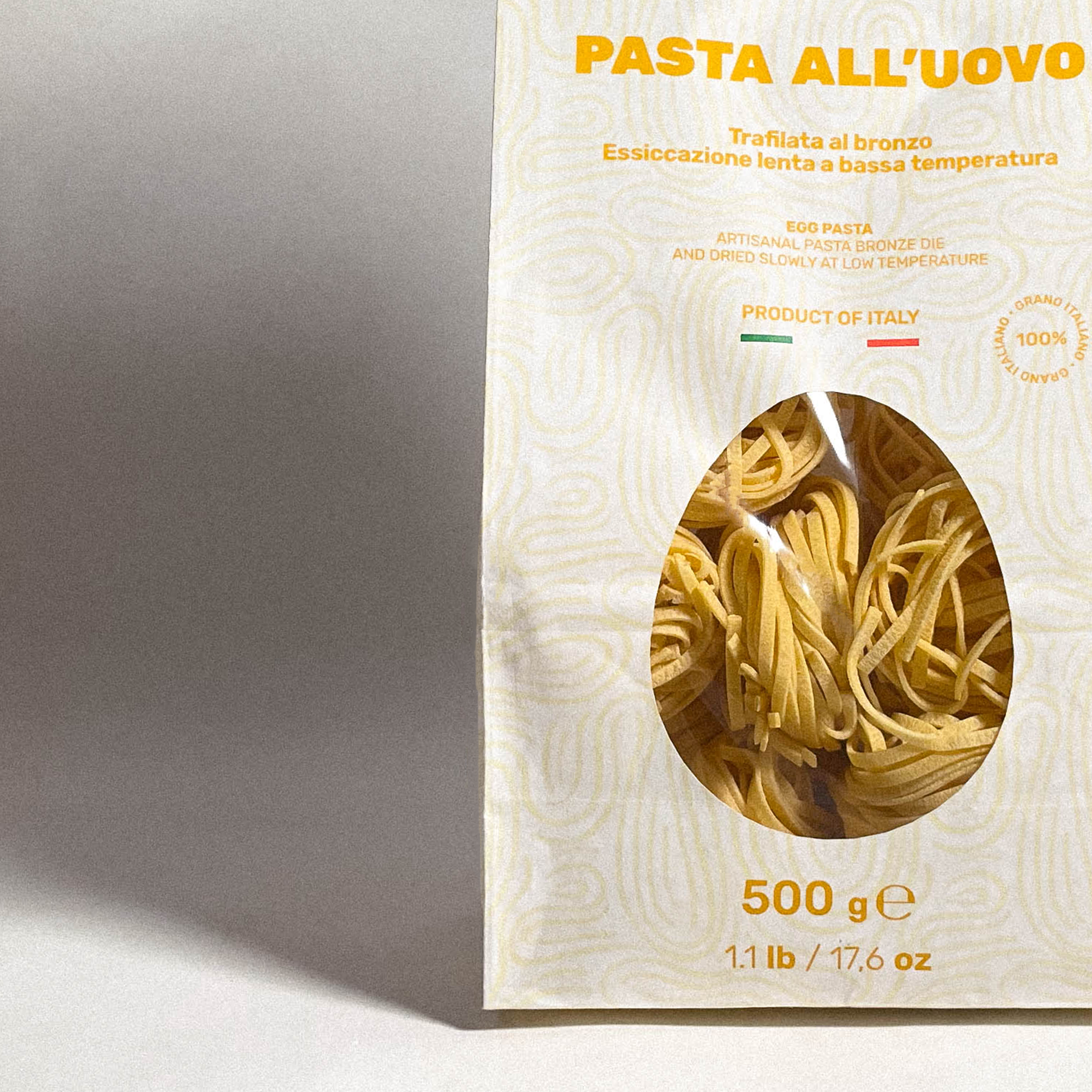*Taglierini all uovo* - Taglierini with eggs (500g)