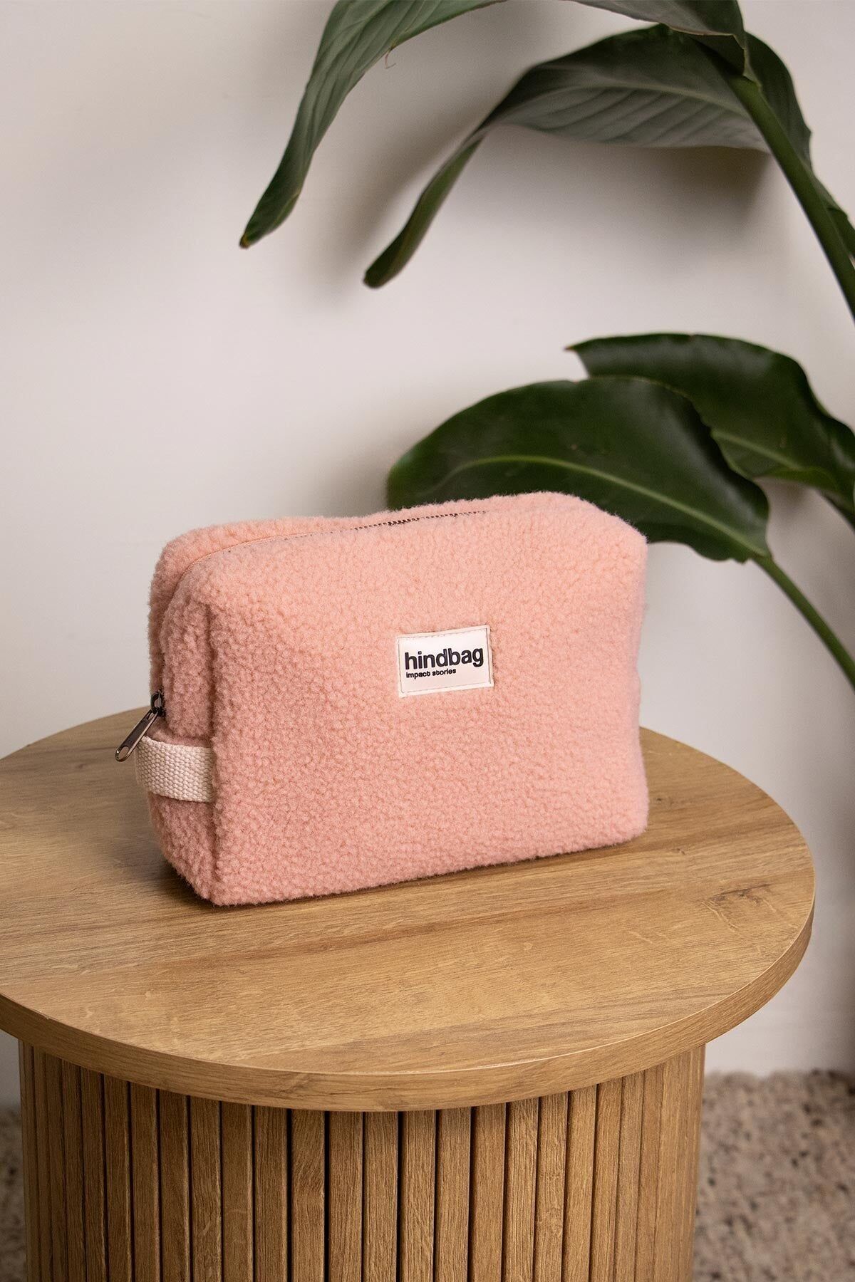 Borsa da toilette Leon Teddy rosa cipria