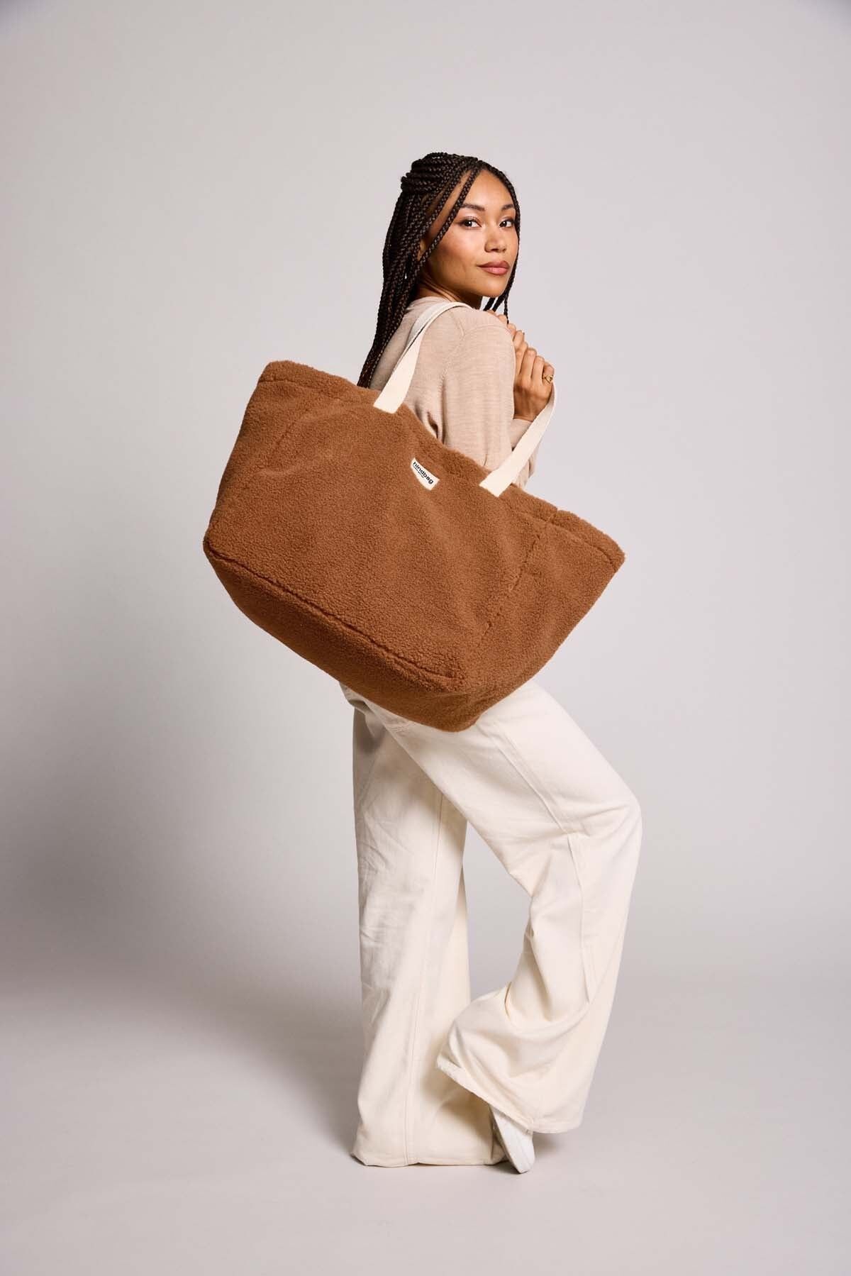 Borsa tote marrone Claude Teddy