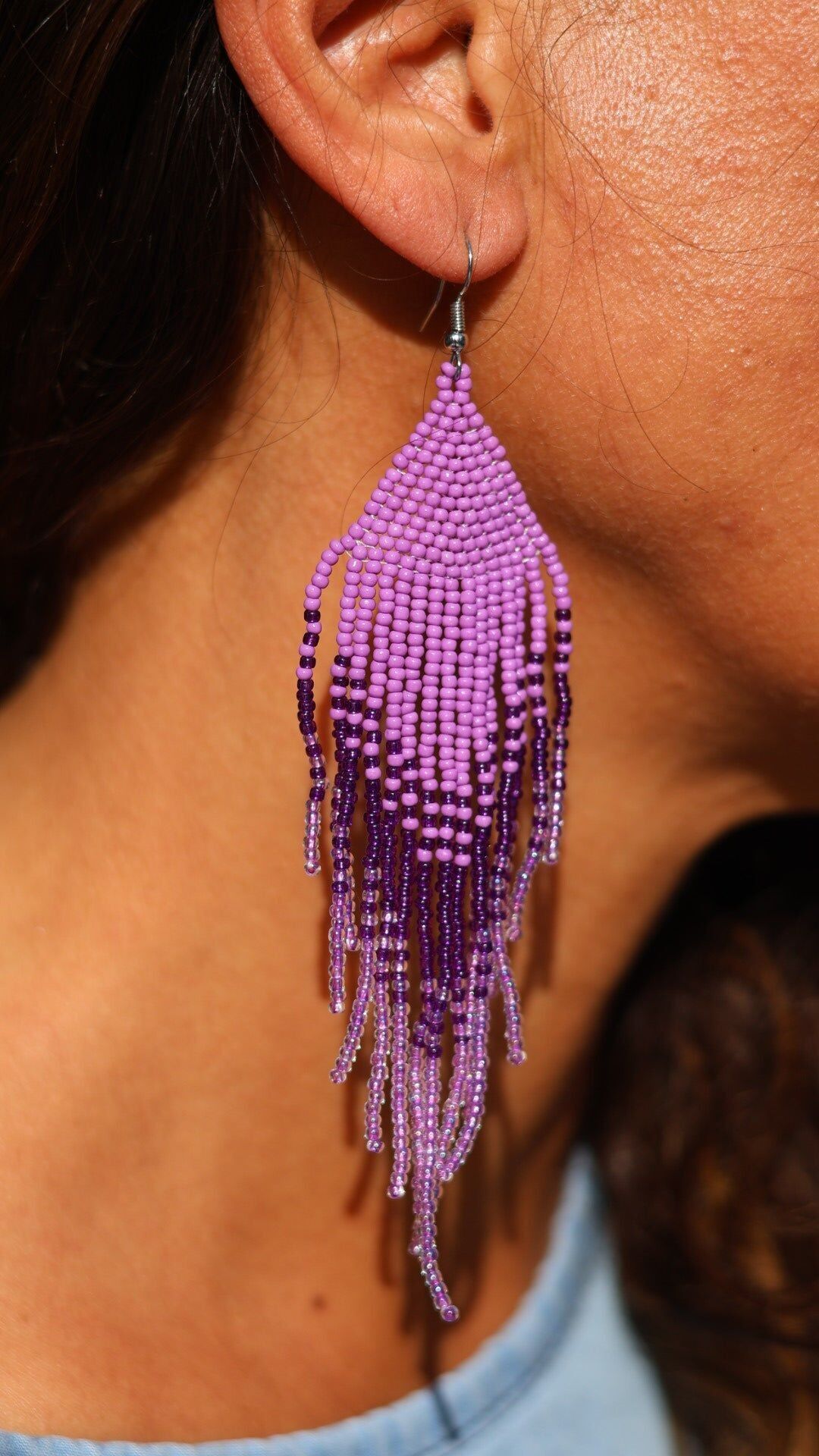 AMARA Indian purple earrings