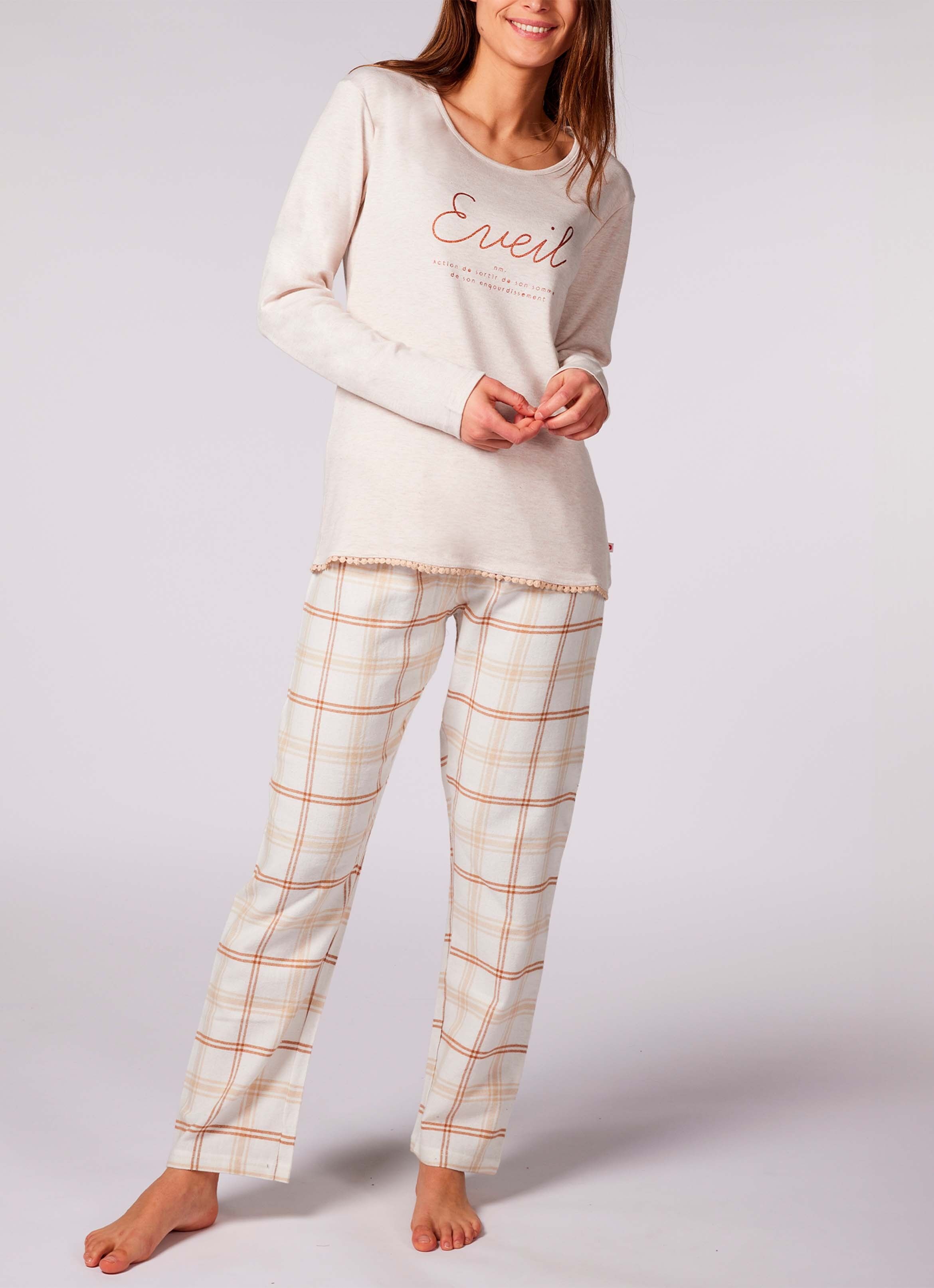 Pyjama Femme "Éveil" en Flanelle – DODO – Réf. SF.EVEIL.PYK