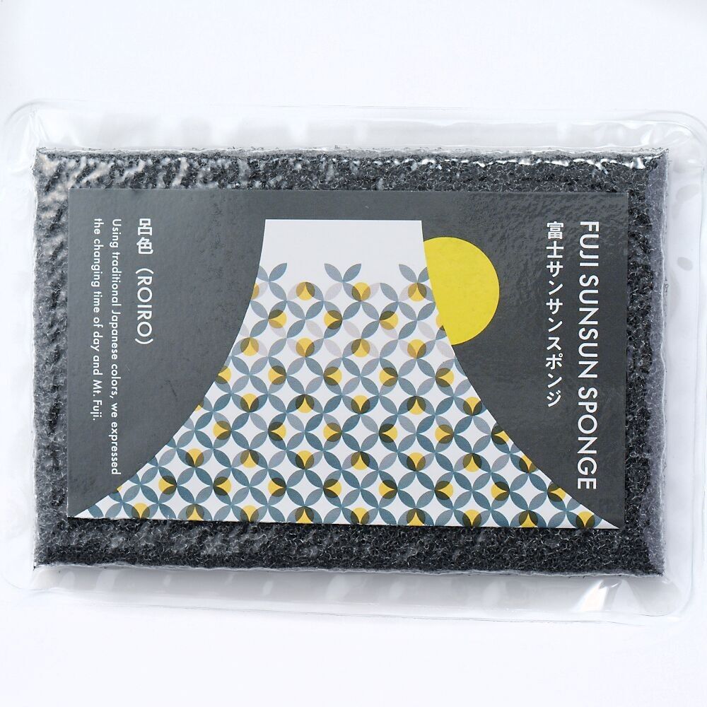 Fuji SunSun Sponge Black, sencillez, eficacia y calidad japonesa para tu día a día (dureza estándar, ideal para uso diario - con embalaje comprimido) - Colección Sunsun Sponge / DAINICHI