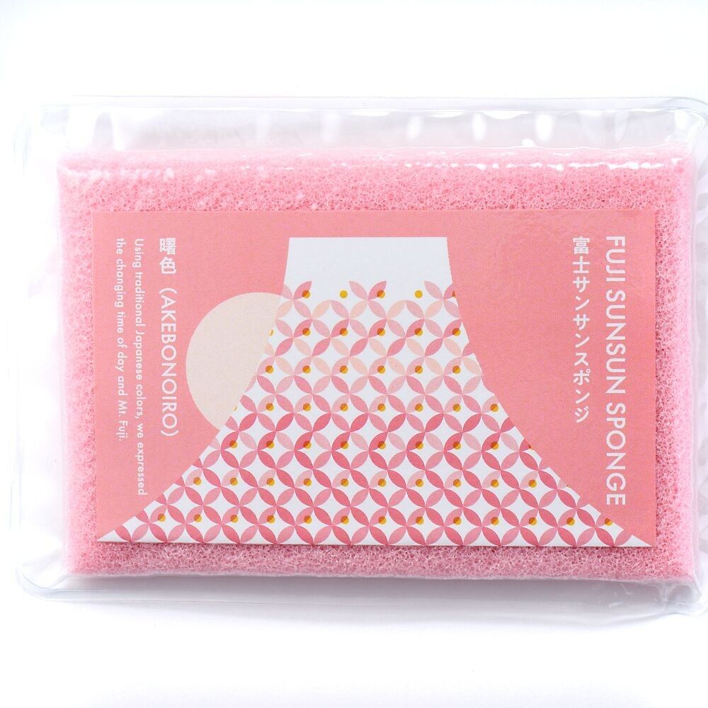 Fuji SunSun Sponge Rose, simplicidad, eficacia y calidad japonesa para tu día a día (ligeramente suave, para un agarre cómodo - con embalaje comprimido) - Colección Sunsun Sponge / DAINICHI
