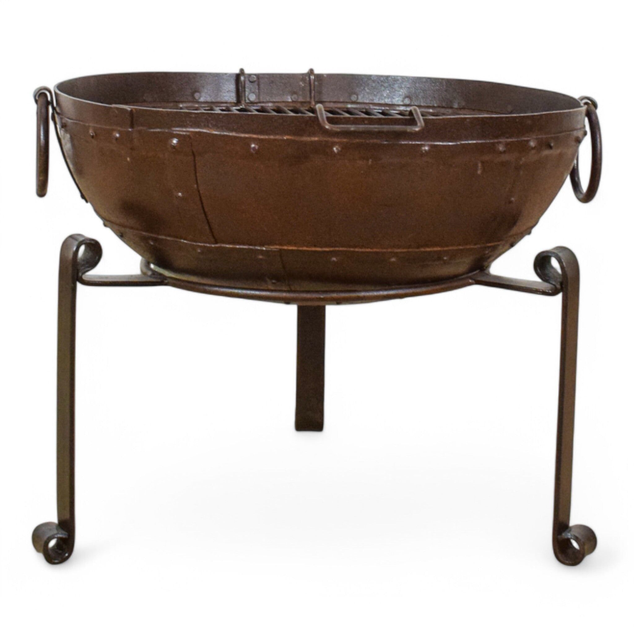 MILL-1322/2 Parrilla de hierro Kadai con soporte - 60 cm C48