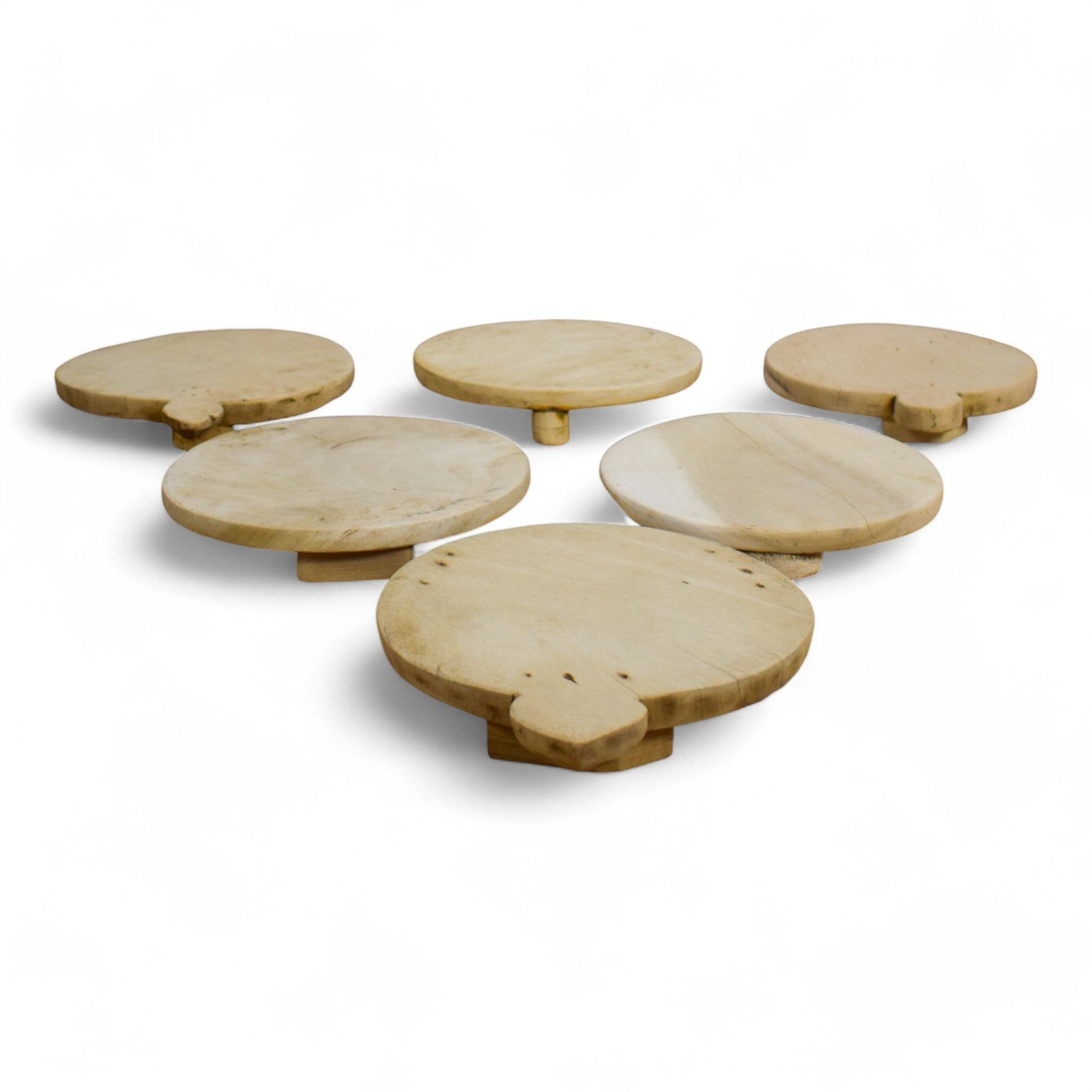 MILL-3001/2 Chakla de Madera - BLANQUEADO / MEDIANO C42