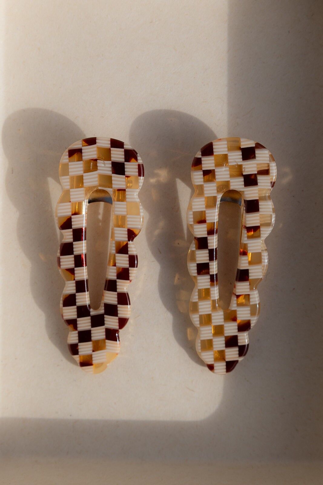 Fermagli per capelli Signature - Scacchiera (coppia)