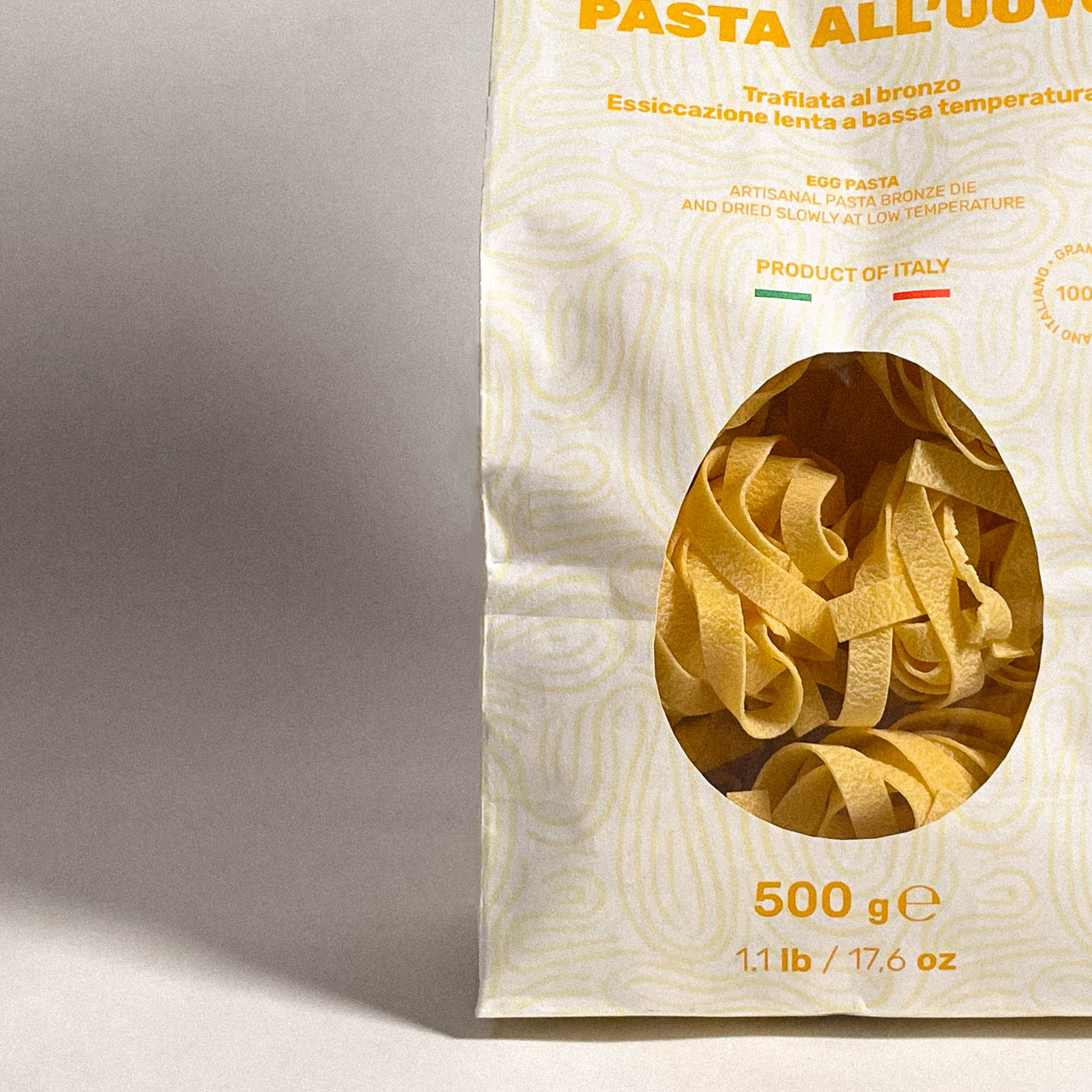*Tagliatelle all uovo* - Tagliatelle with eggs (500g)