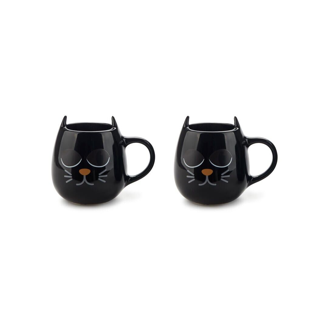 Set tazas café Wake Cat X2