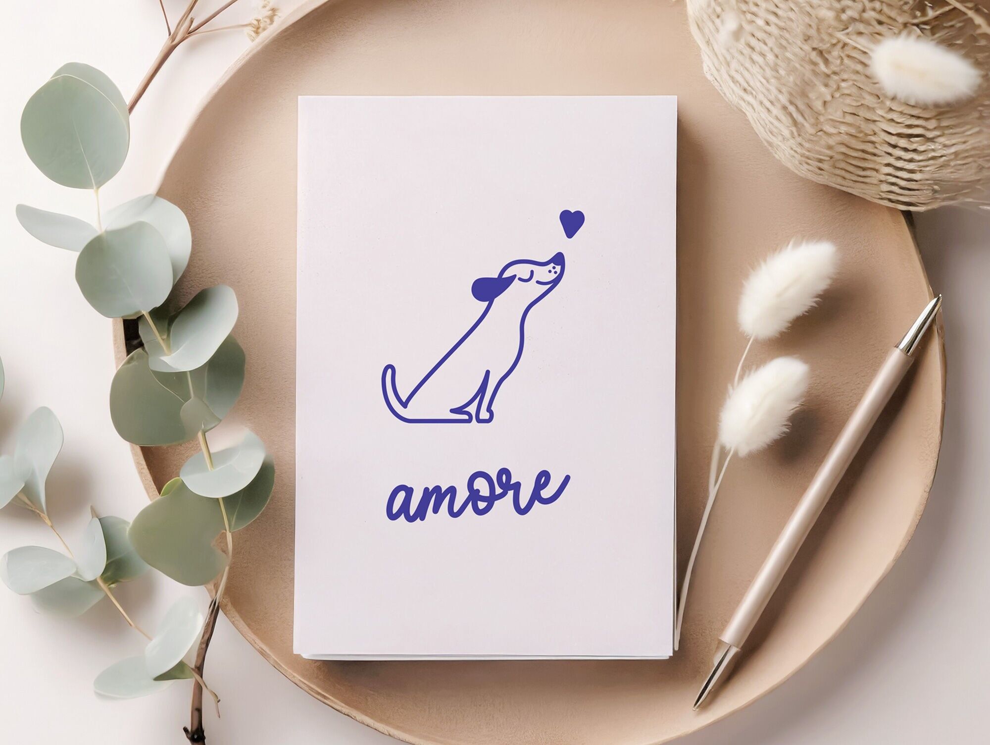 Notebook AMORE, DIN A6, loving notebook for dog fans