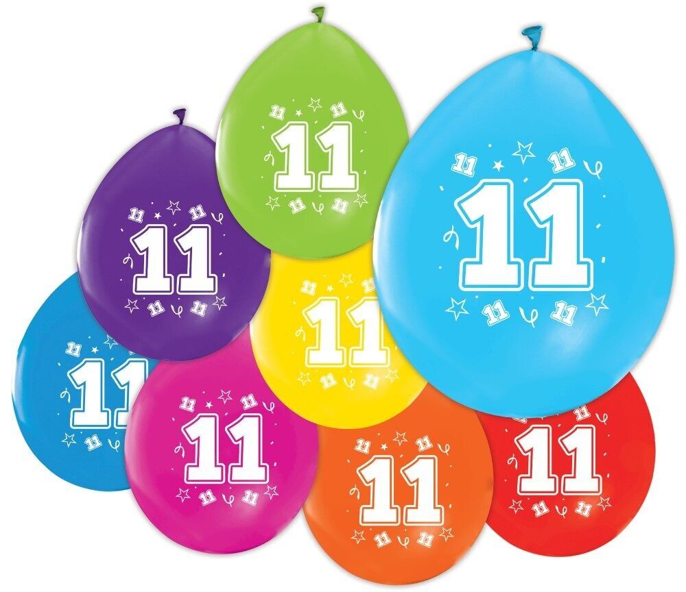 8 palloncini da 12" con stampa su 2 lati '11'