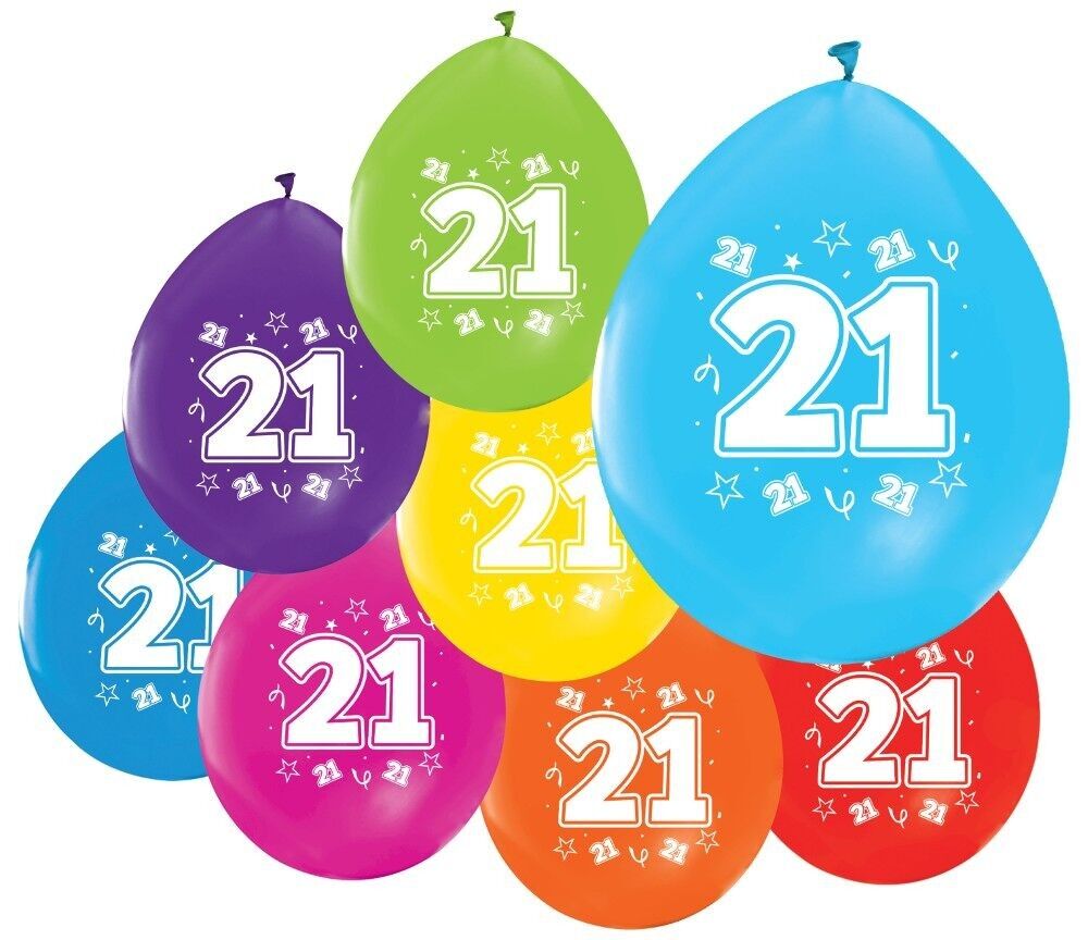 8 palloncini da 12" con stampa su 2 lati '21'