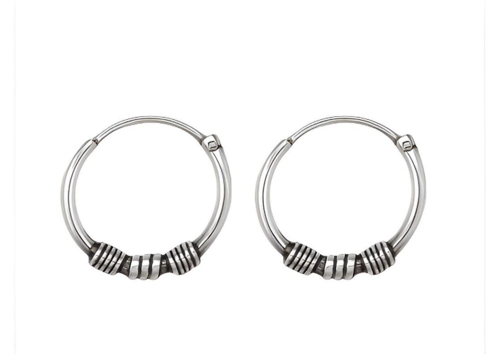 925 Sterling Silver Bali Hoops