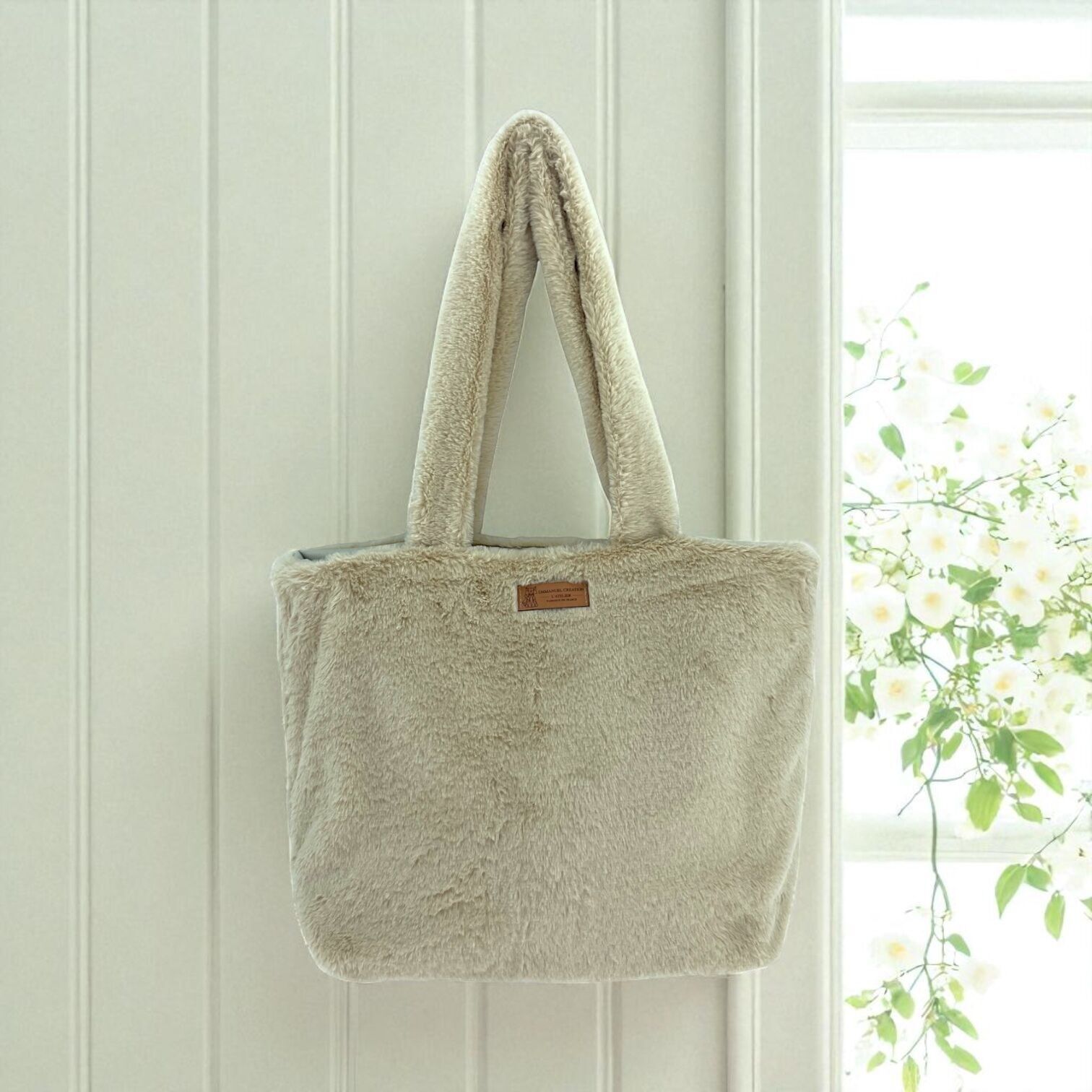 Tote bag, "Fur" sand