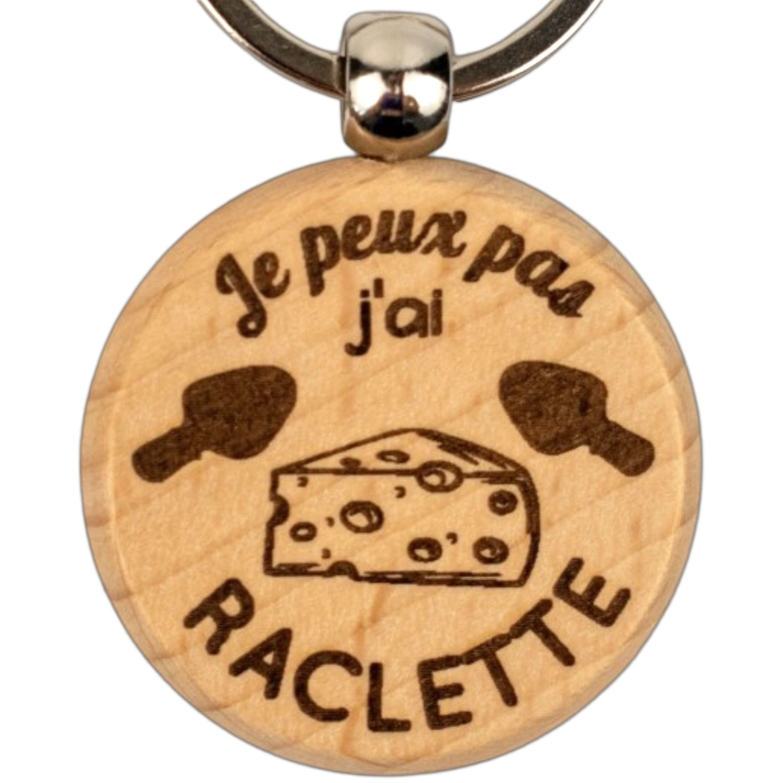 Schlüsselanhänger aus Holz - Raclette