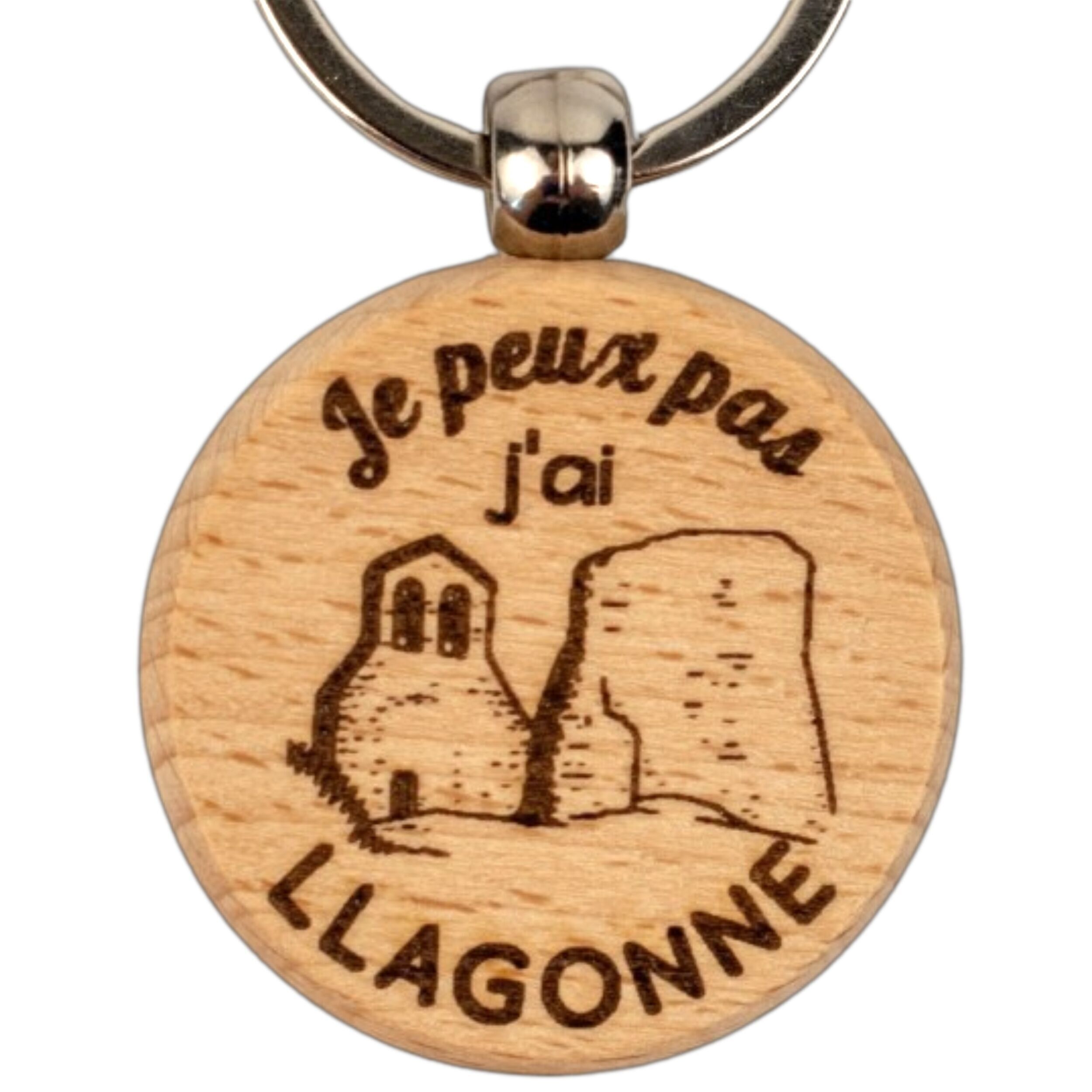 Llavero de madera - La Llagonne Pirineos