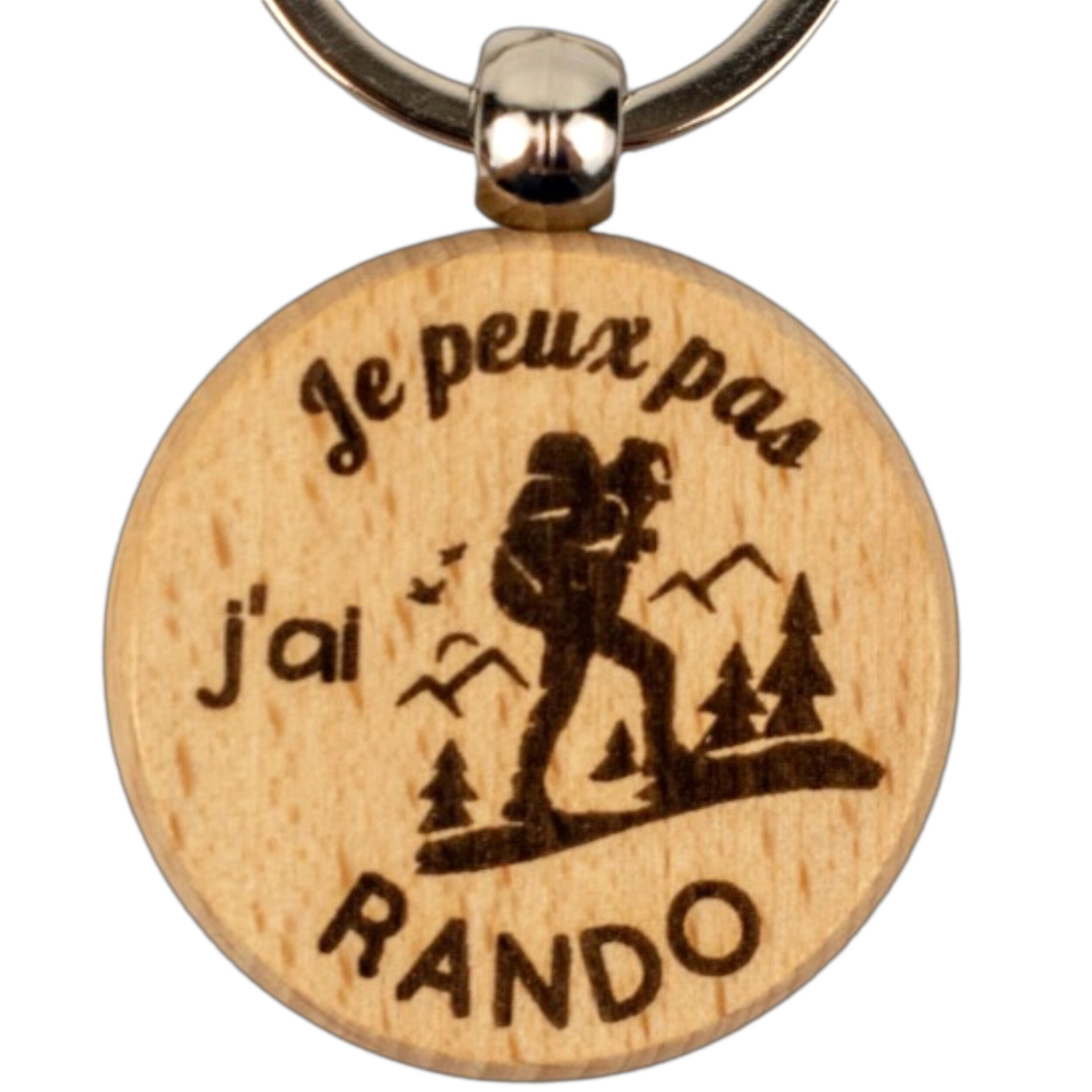 Llavero de madera - Senderismo