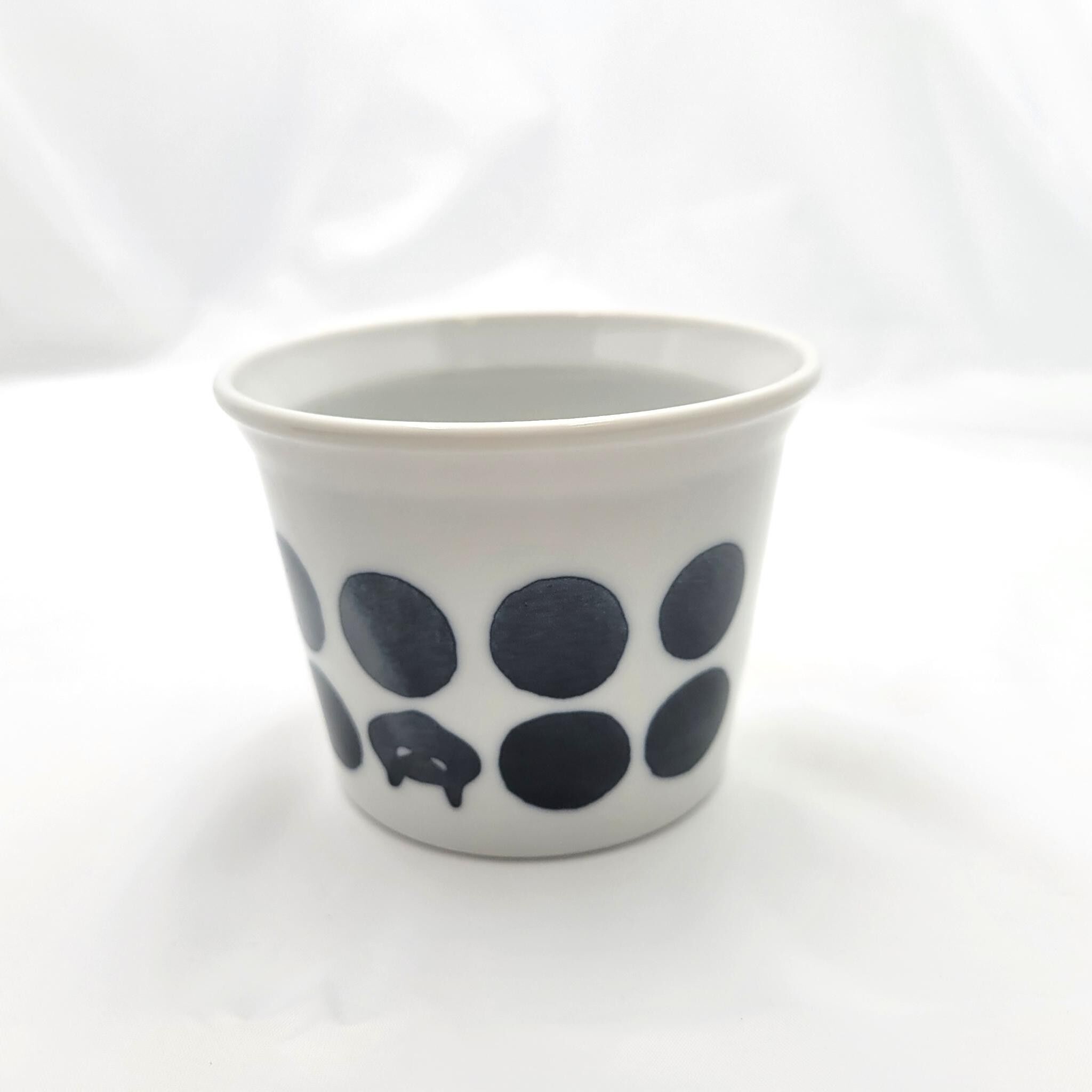 Buy wholesale Japanese Handmade Ceramic Teacup - Black Cat Dot Pattern