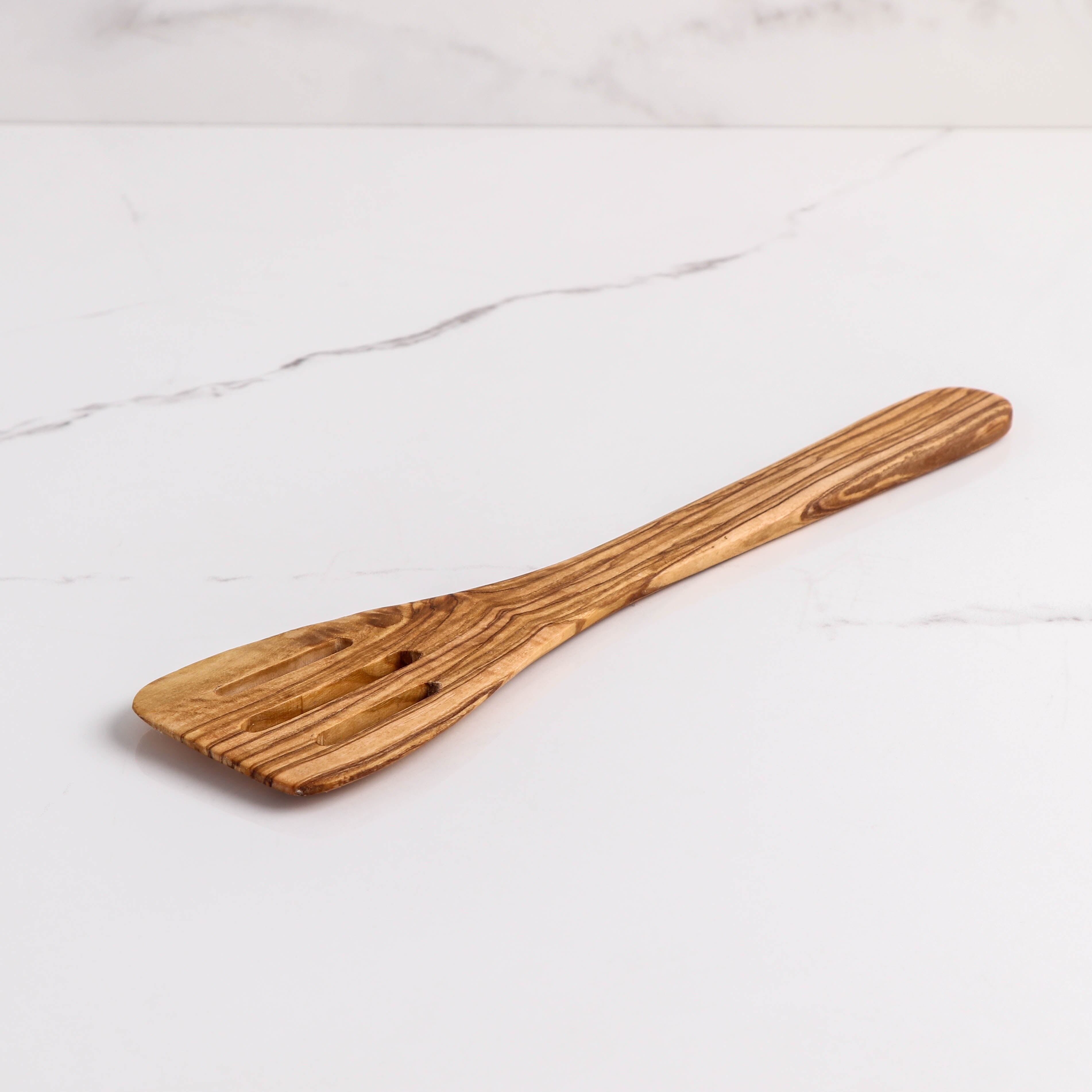 Slotted Spatula Handmade form Olive Wood, Wooden Spatula