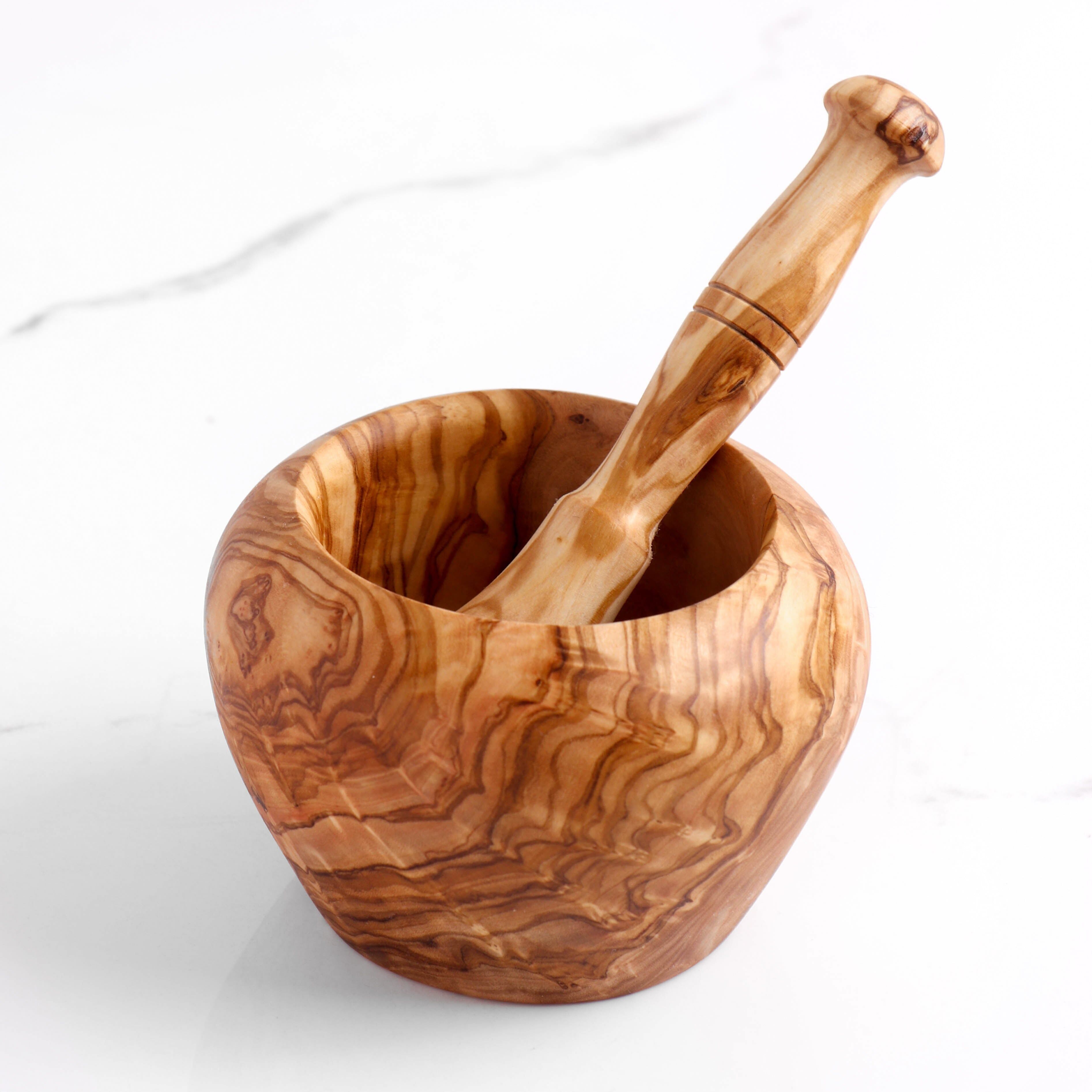 Mortar and Pestle Olive Wood
