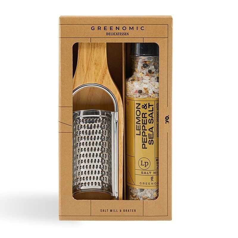 GIFT SET | LEMON PEPPER SEA SALT & GRATER