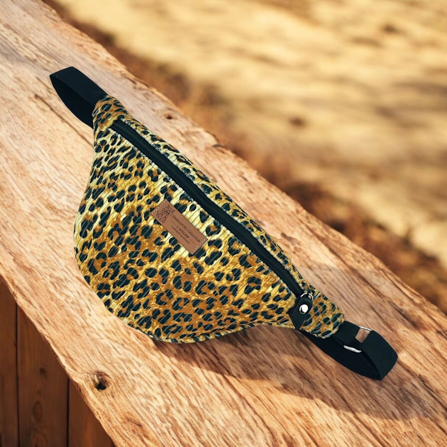 Riñonera de pana de leopardo