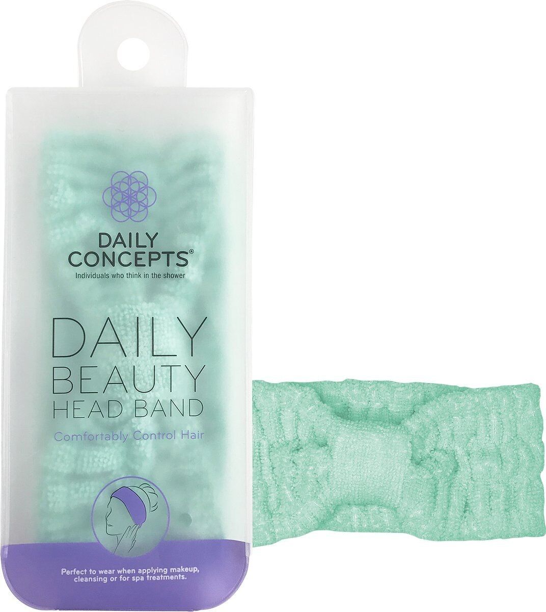 Diadema Daily Concepts Daily Beauty: diadema cosmética para el cuidado de la piel y el maquillaje, color turquesa