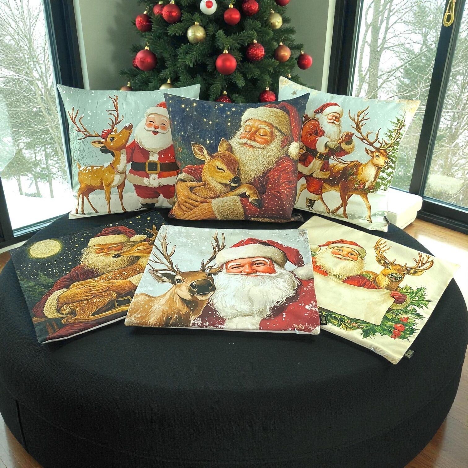 Pack of 6 cushion covers, "Christmas"