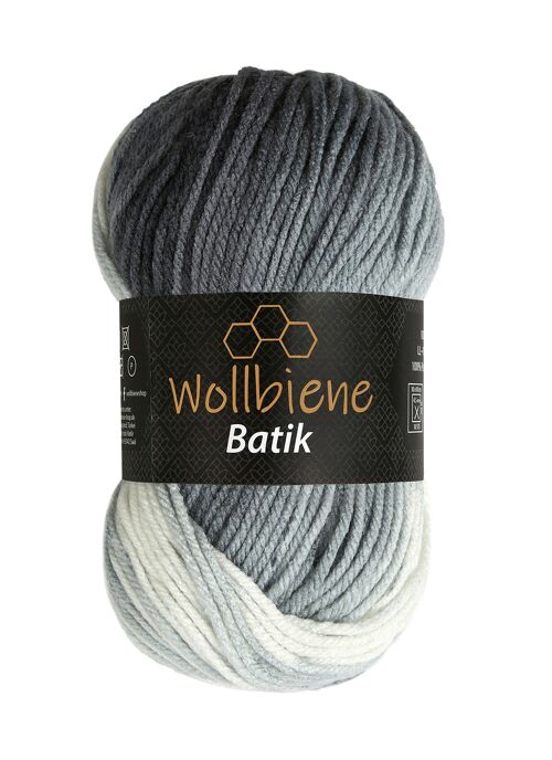 Wollbiene Batik Lot de 5 pelotes de laine de 100 g pour tricot et crochet  (500 g) Multicolore Avec dégradé de couleurs Couleur 5000 noir, gris, blanc  : : Cuisine et Maison