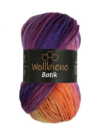 Wollbee batik dégradé laine à tricoter laine au crochet 100g 25