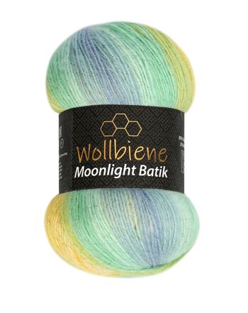 Wollbee Moonlight Glitter Batik Laine à tricoter au crochet avec paillettes 16