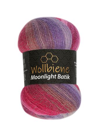 Wollbee Moonlight Glitter Batik Laine à tricoter au crochet avec paillettes 17
